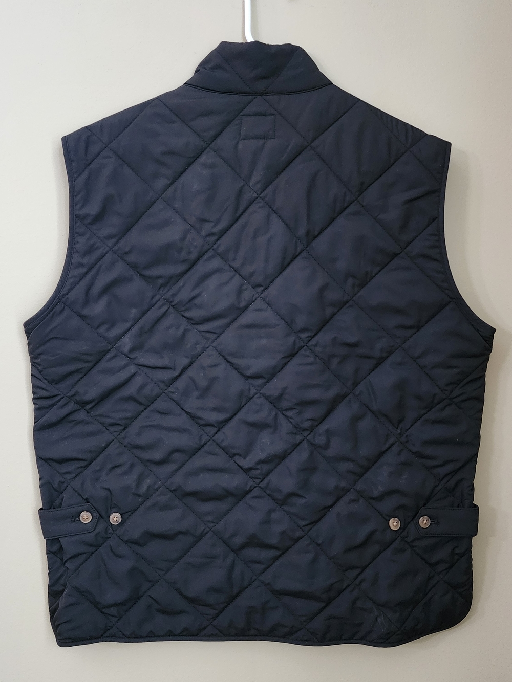 J. Crew  Men Quilted Vest Size L Black Authentic Outerwear - Picture 2 of 8